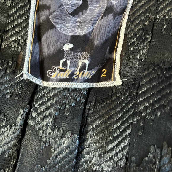 L.A.M.B Dress Womens 2 Black Midi A Line Sheath Cocktail Goth Grunge LAMB 2007 - Picture 4 of 9